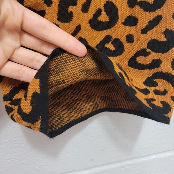 Asos Knit Pants Wide Leg Leopard Print Size 4 / 34" inseam 510 - Picture 5 of 10